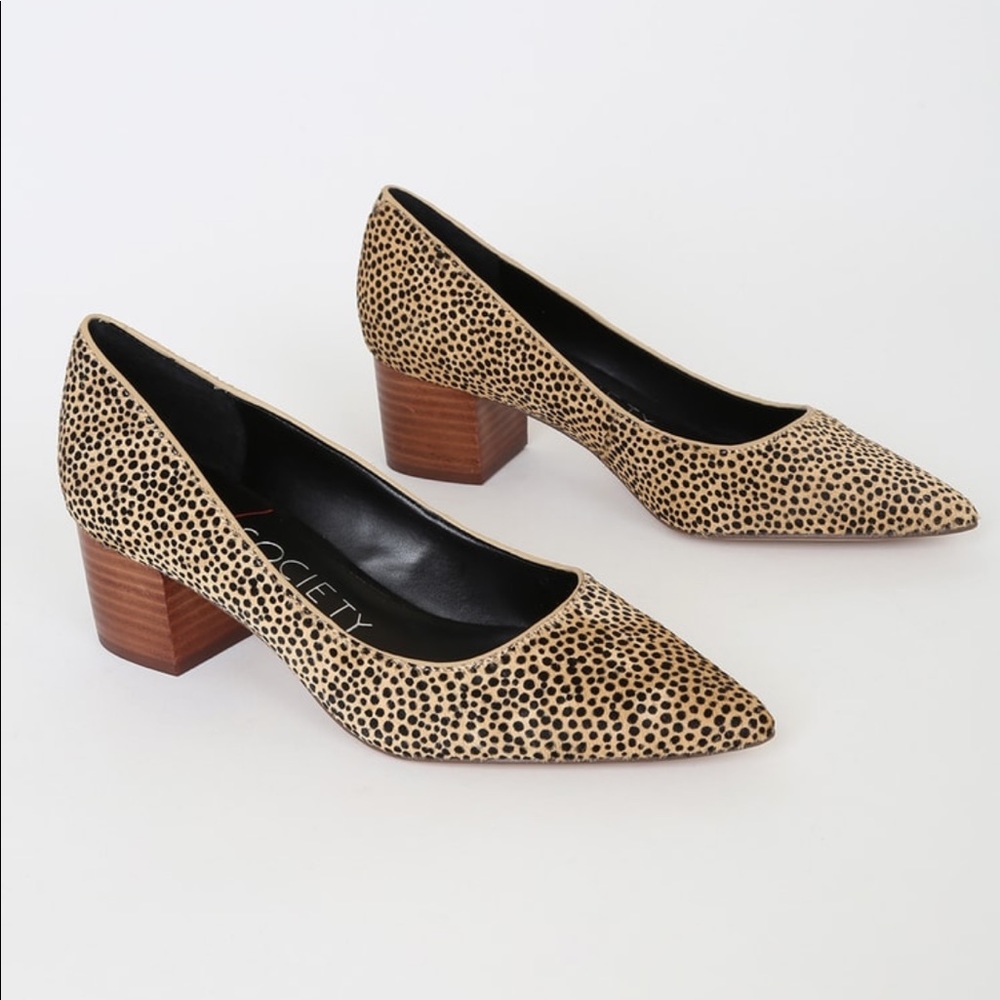 NIB Sole Society Andorra Dotted Calf Hair Pumps - Picture 2 of 4